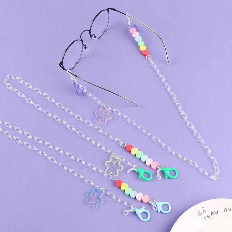 

Minimalist Style Bear Bead Chain Eyeglass Chain Lanyard Reading Glasses Chains Women Accessories Sunglasses Hold Straps Cords