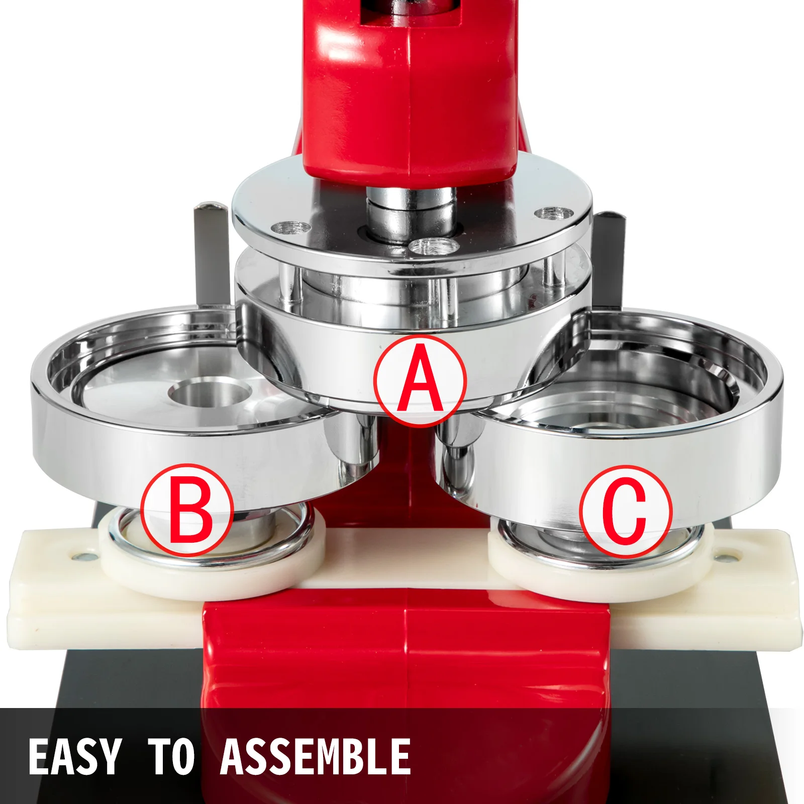 VEVOR-M&aacute;quina para Fabricaci&oacute;n de Botones Personalizados, Dispositivo para Chapas de Metal de 32 a 75 mm, Funciona Presionando Etiqueta de C&iacute;rculo, por 500 a 1000 uds.-2