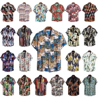 mens summer shirt 2022 new summer vintage oversized harajuku hawaiian shirts for men printed beach short sleeve mens clothing