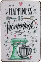 sumik happiness is home made metal 20x30 tin sign retro art poster plaque wall decoration