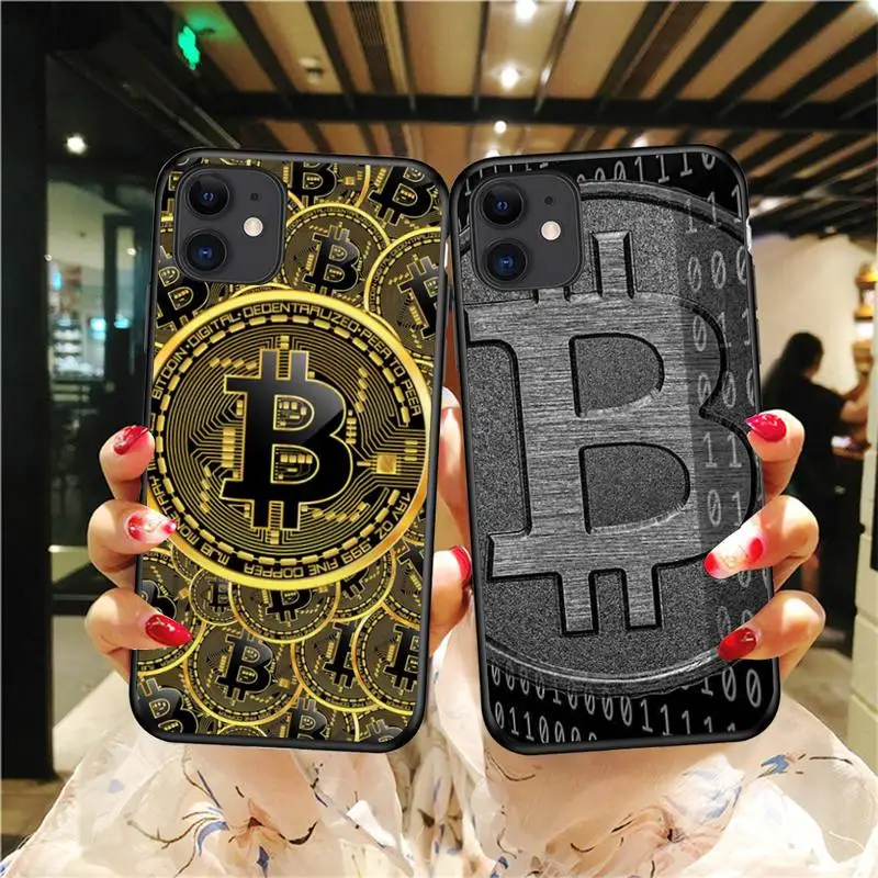 

I Love Accept Bitcoin Money Phone Case For Iphone 5 5S SE 6 6s 7 8 plus X Xr XS 11 12 Mini Pro Max Cover Fundas Coque