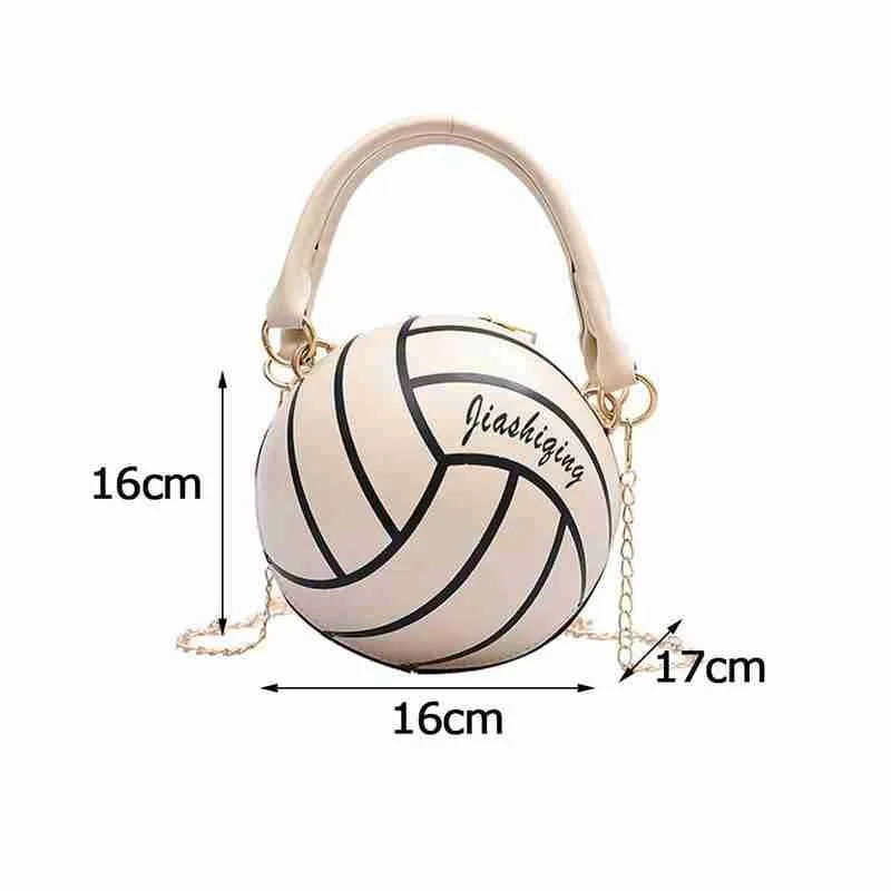 

Creative Fashion Women PU Leather Volleyball Basketball Female Bags Shoulder Zipper Hand Girls Chain Handbag Bags Crossbody L2N9