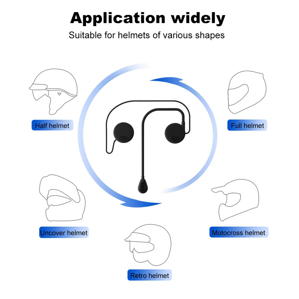 Bluetooth-гарнитура для мотоциклетного шлема ультратонкая беспроводная