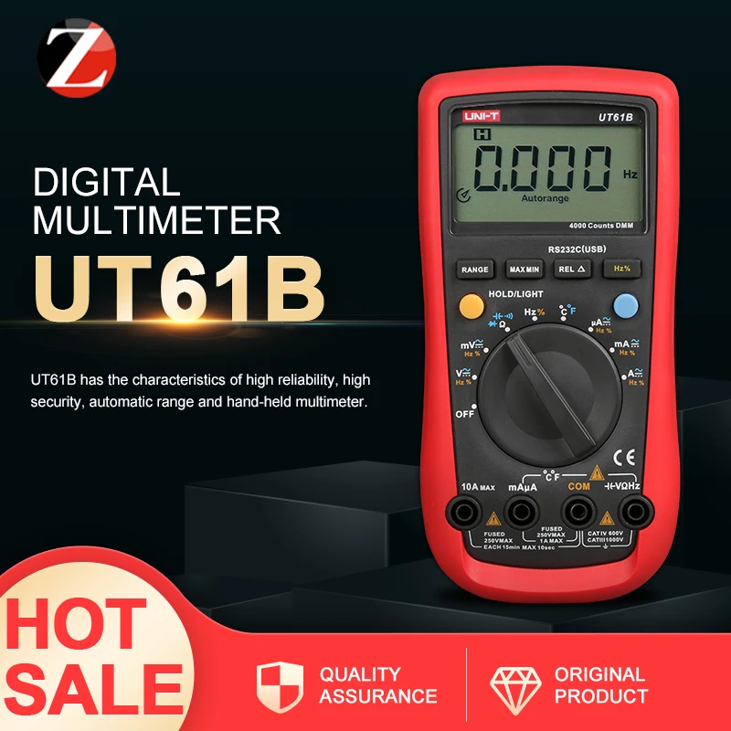 Цифровой мультиметр DMM UT61B автоматический диапазон автоматическое отключение