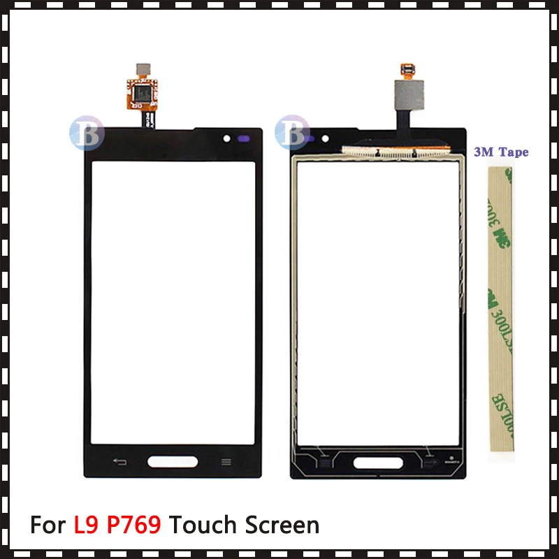

Высококачественный сенсорный экран 4,5 дюйма для LG Optimus L9 P769 дигитайзер сенсор внешнее стекло объектив панель Черный Белый