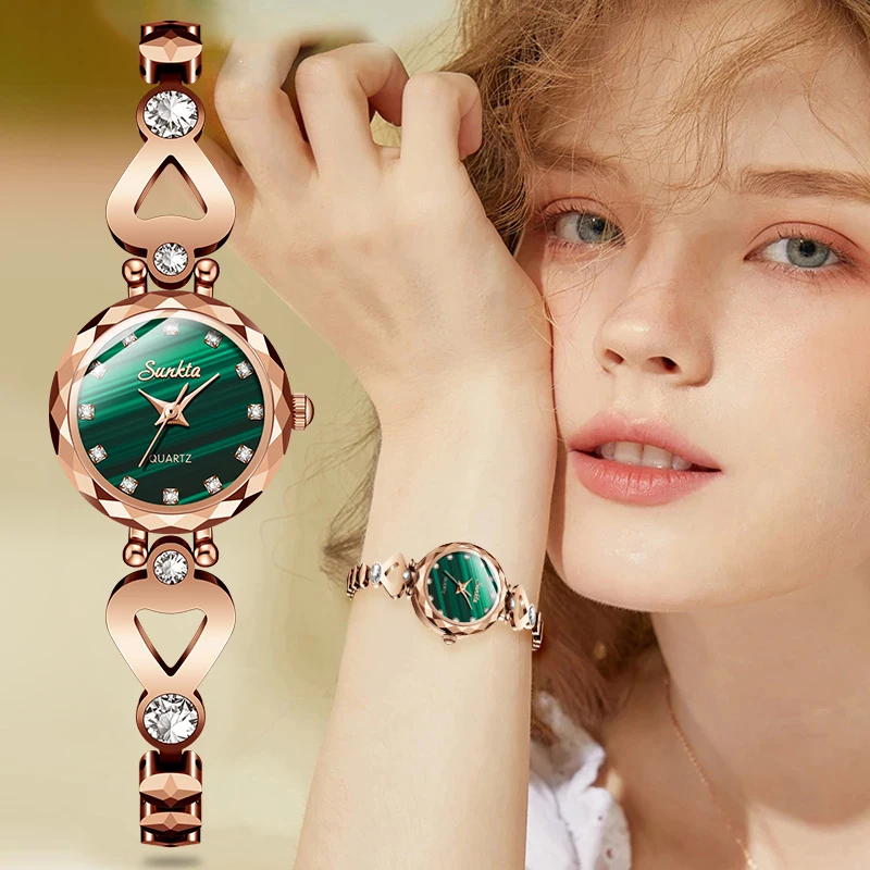 

SUNKTA 2021 New Fashion Women Watches Top Luxury Brand Watch for Women Clock Gift Lady Waterproof Quartz Wristwatch Montre Femme