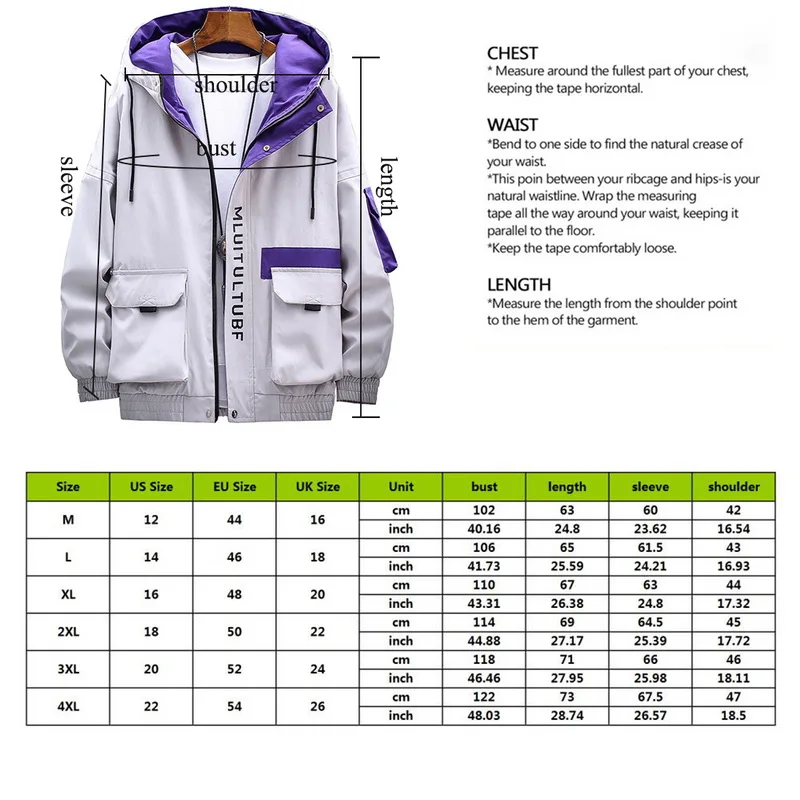 

2021 Autumn Men Korea Style Fashion Hooded Bomber Jacket Loose Windbreaker Jacket Male Cargo Coat Streetwear Hip Hop Outwear