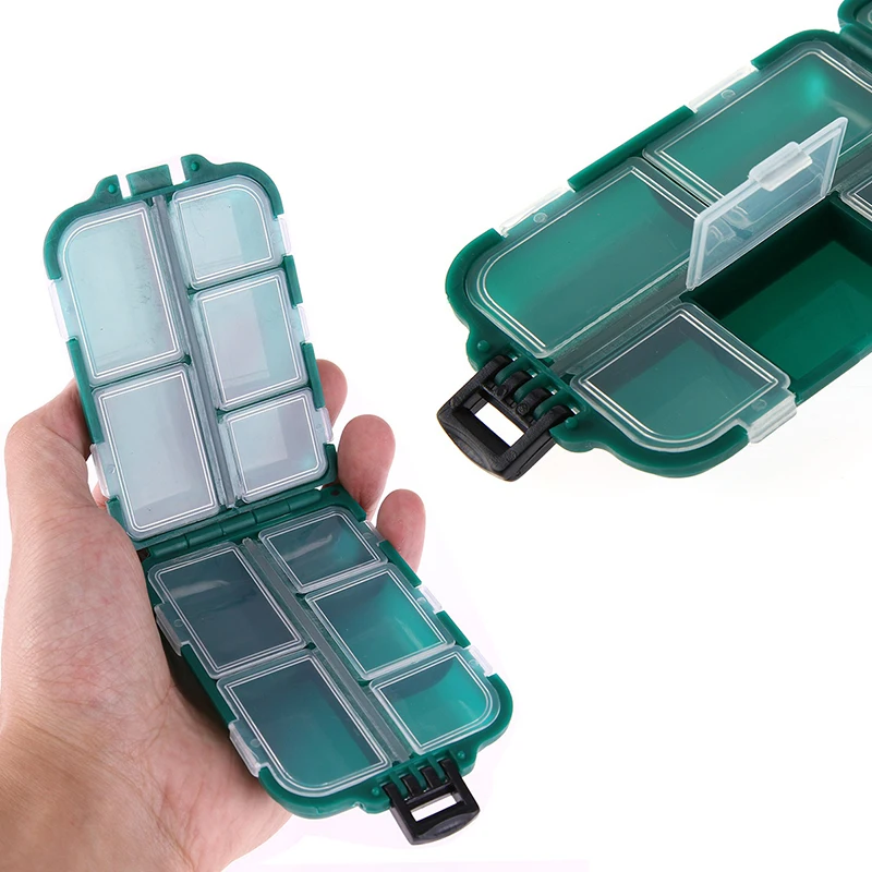 Waterproof Double-Sided Fishing Tackle Box with 10 Compartments for Bait, Lure, Hooks Storage - Carp and Fly Fishing Accessories image 3