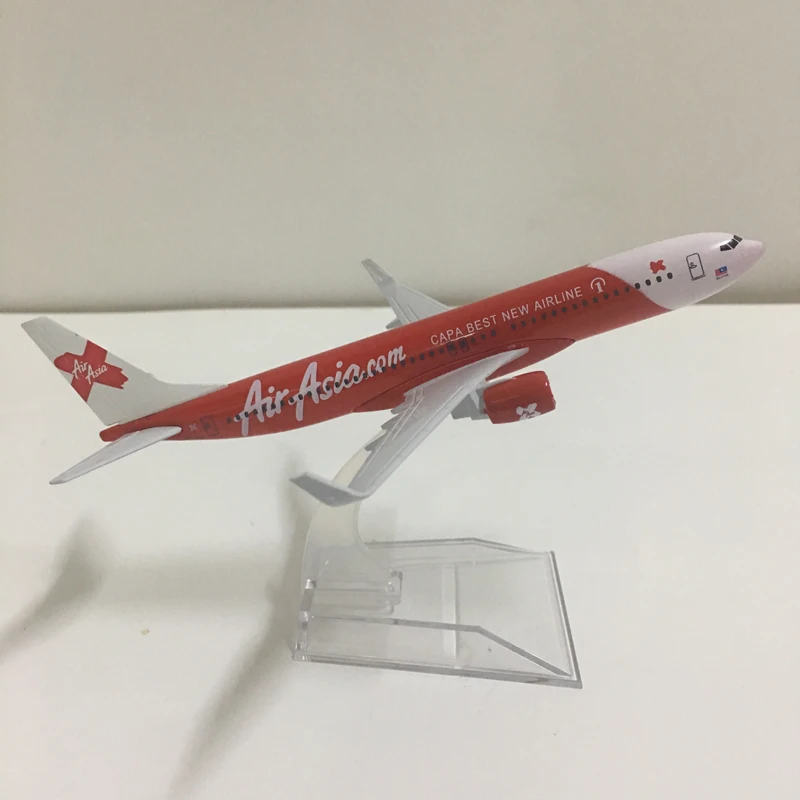 Модель самолета JASON TUTU 16 см модель Air Asia Боинг 737 1:400 Литые металлические самолеты
