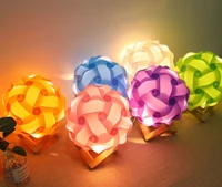 diy flower ball lamp baby lights creative handmade table decor led colorful children lantern with bracket wick usb cables