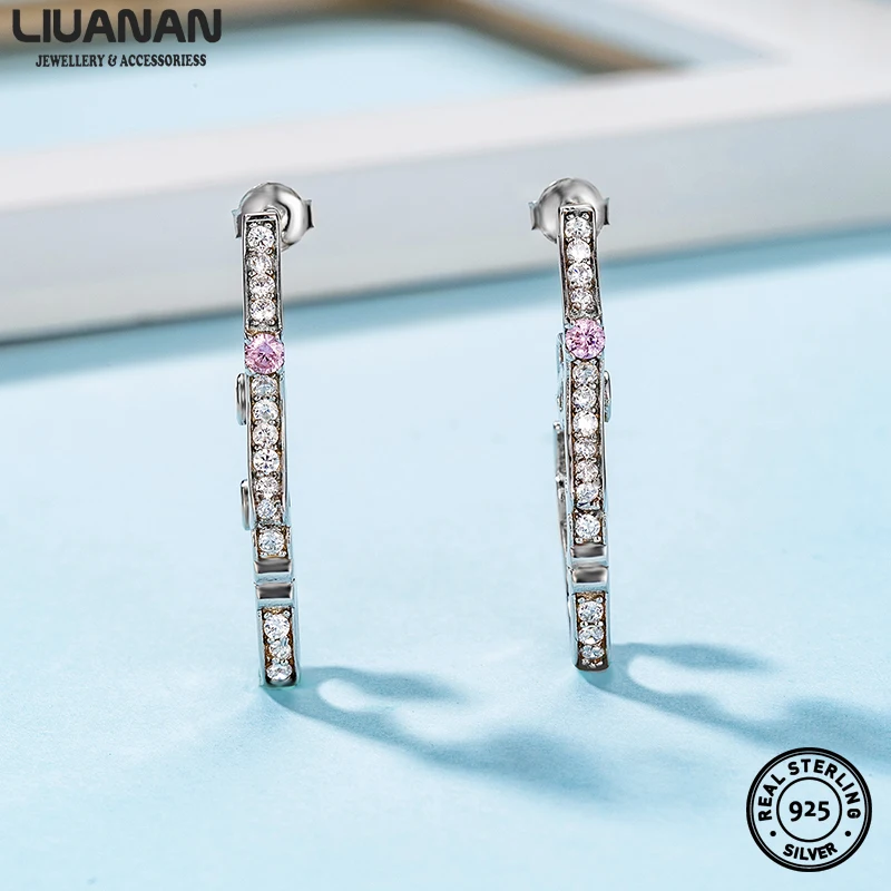 

Chic Face Dangle Earring Cubic Zirconia 100% 925 Sterling Silver Earrings Drop Earrings for Women Fine Jewelry Gift