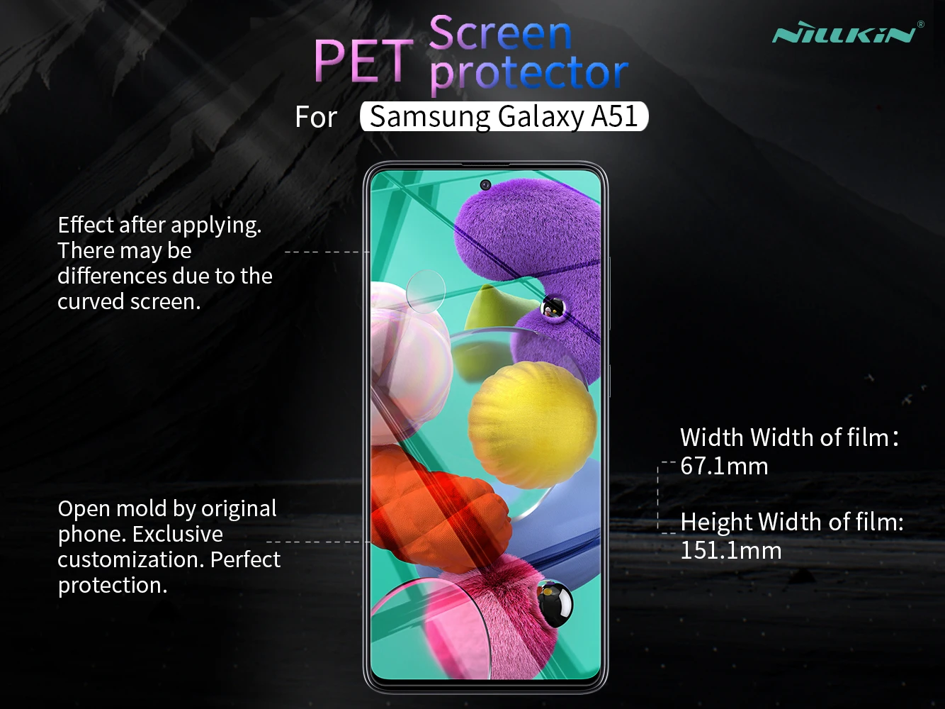 Антибликовая Защитная пленка для Samsung Galaxy A51 матовая защитная против отпечатков