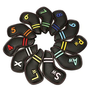 Защитный чехол для гольф-клубов из ПУ кожи, 11 шт.компл.