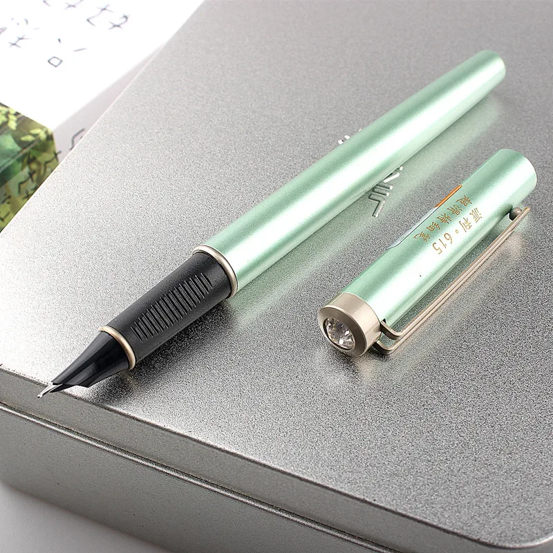 

1pc New pen fine nib financial students practice calligraphy pen Bent 0.8mm fountain pen gift pen 5 colors Extra Fine 0.38mm