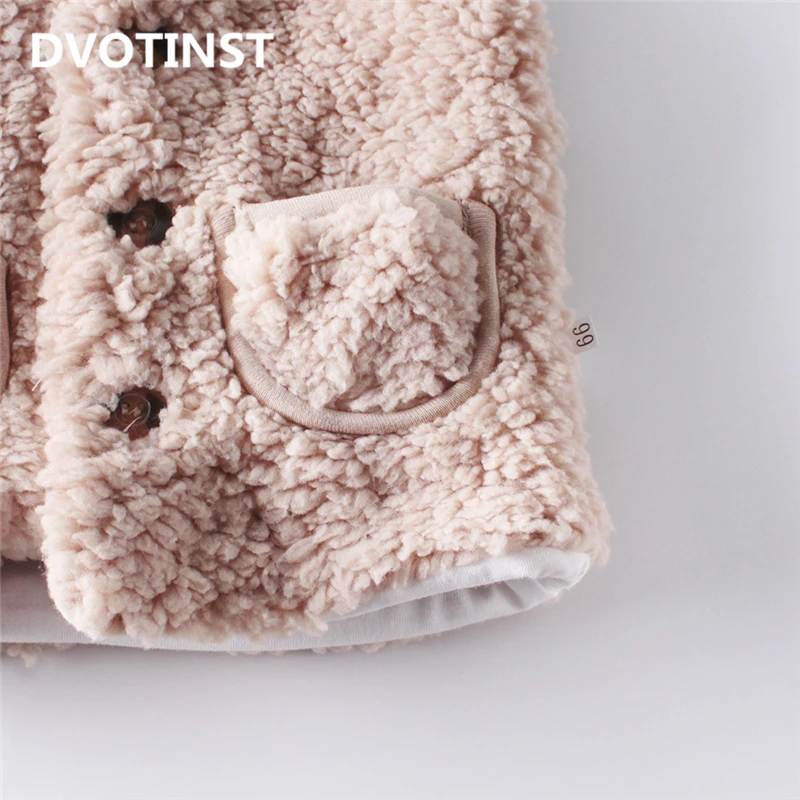

Dvotinst Baby Girls Boys Winter Clothes Winter Soft Warm Cashmere Fur Vest Hat Outfits Set Infant Toddler Clothes Bebe Costume