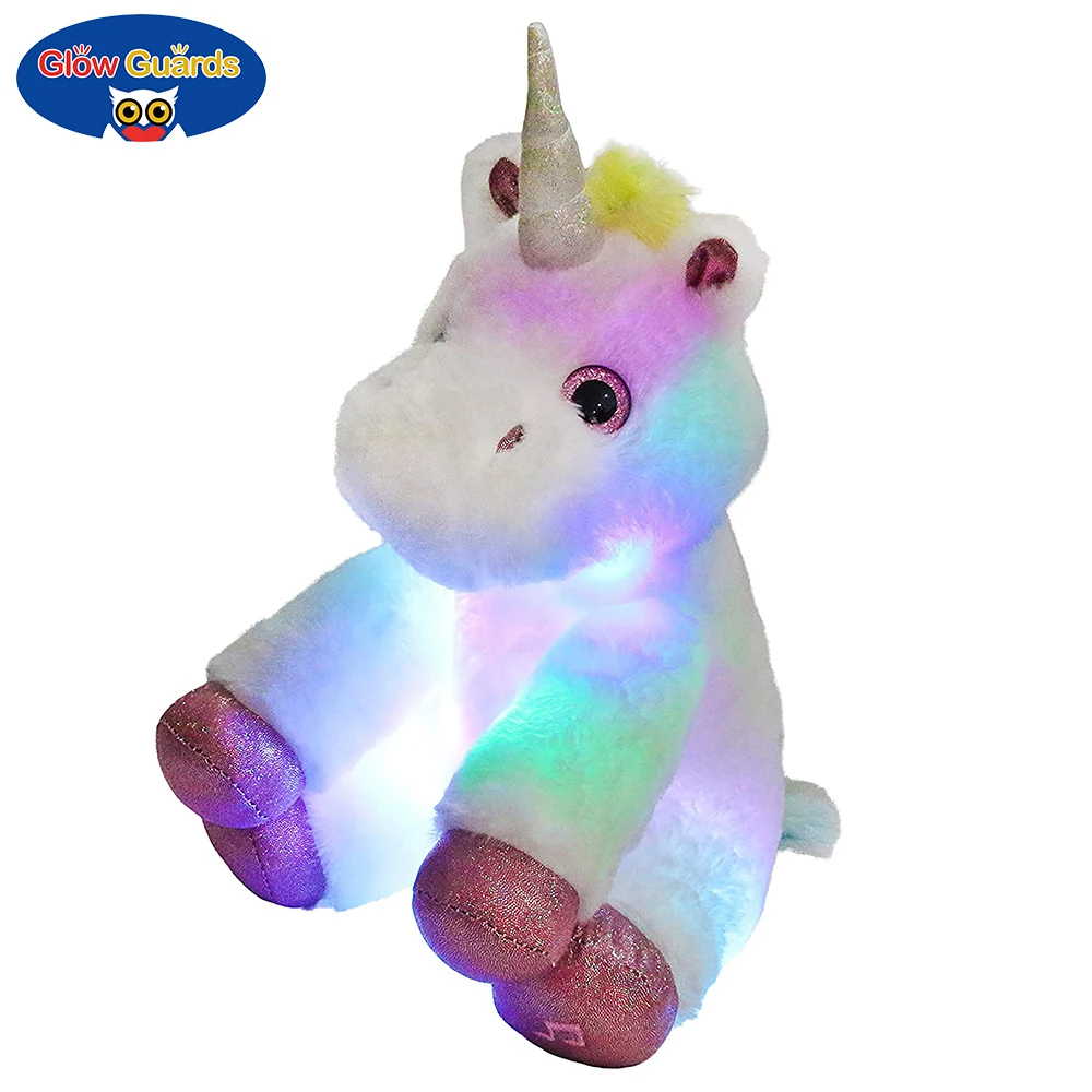 

Glow Guards Light up Musical Stuffed Unicorn Plush Toy with LED Night Lights Nursery Song Glow Singing Birthday for Toddler Kids