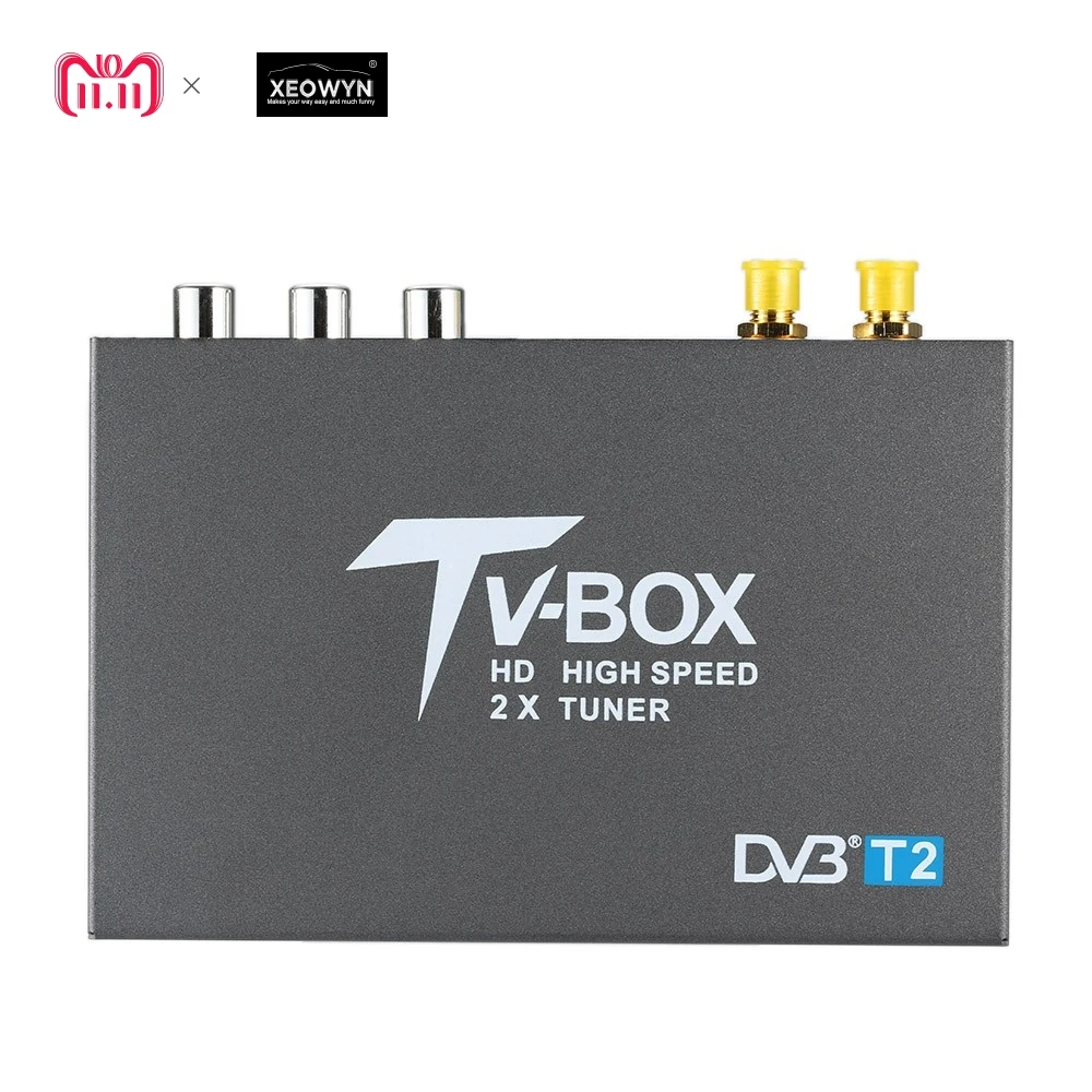 Двойная антенна автомобильный телефон мобильный приемник DVB T2 TV BOX для