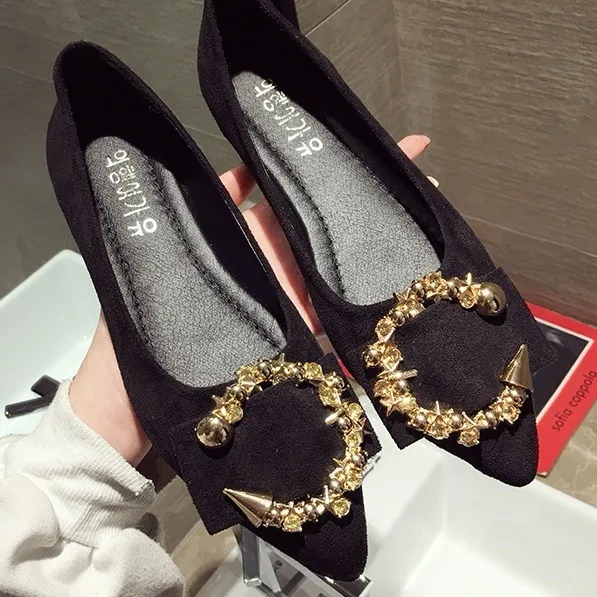 

Shoes Female New Summer Shallow Mouth Tip Flats for Women Soft Lazy a Pedal Shoes Flat Shoes Women Shoes Woman