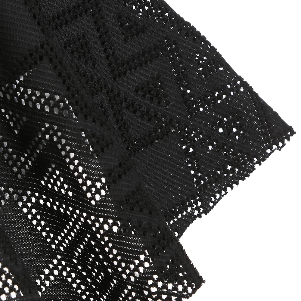 Перфорированный цветочный полосатый купальник Танкини с рюшами CB|Купальники| |