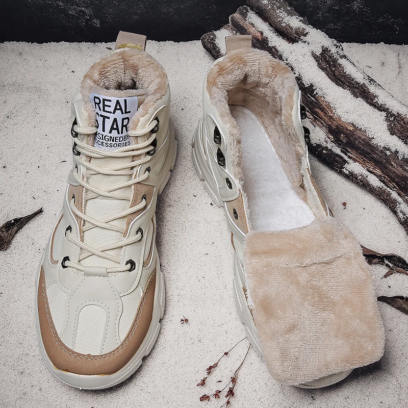 Модные мужские ботинки PUPUDA уличные зимние качественные Прогулочные кроссовки