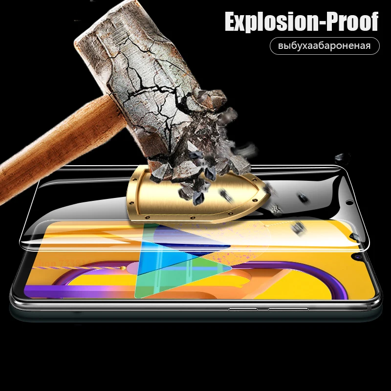 2-в-1 HD 9H Защитное стекло для экрана samsung M30s Закаленное пленка объектива galaxy