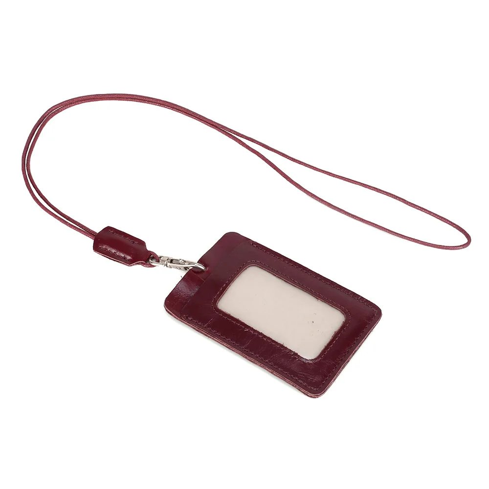 Держатель значка для сотрудников натуральная кожа работы ID карты слинг