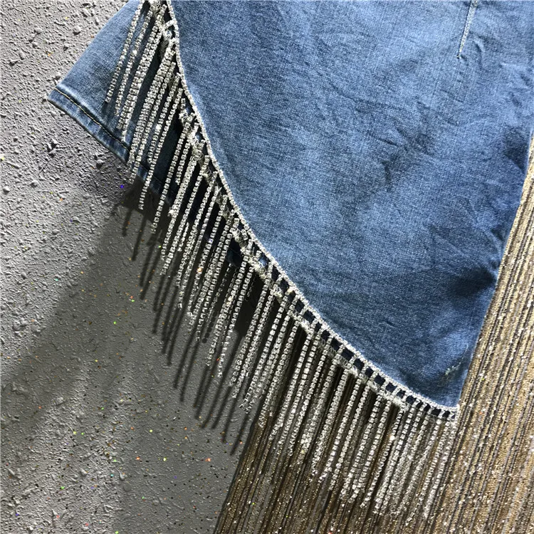 Облегающие бедра джинсовая юбка женские весенне-летние новые эластичные