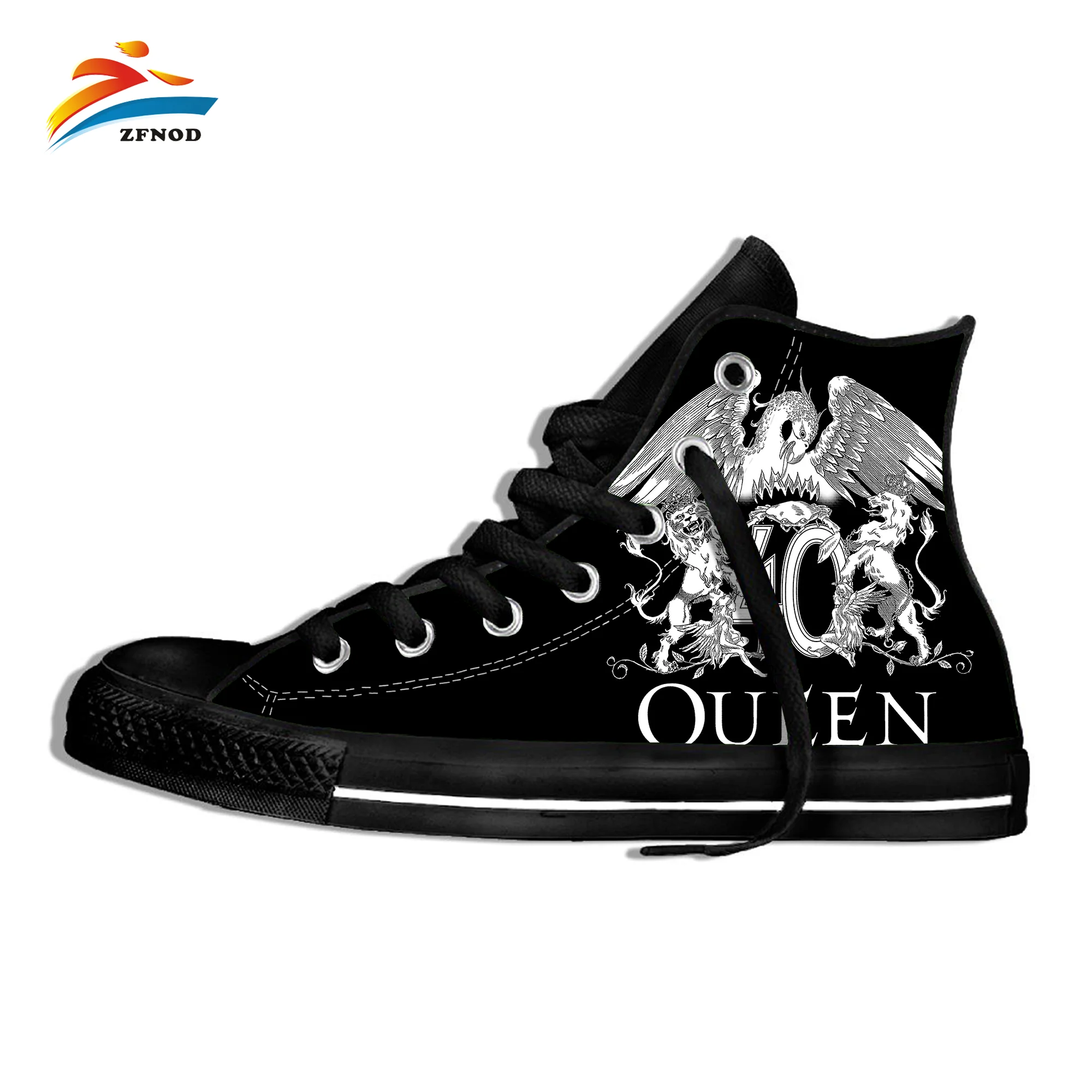 

Casual Shoes Queen Band Royal Crest Logo Men Vulcanized Shoes Custom Shoes Fashion Random Wedge Platform Zapatos De Hombre