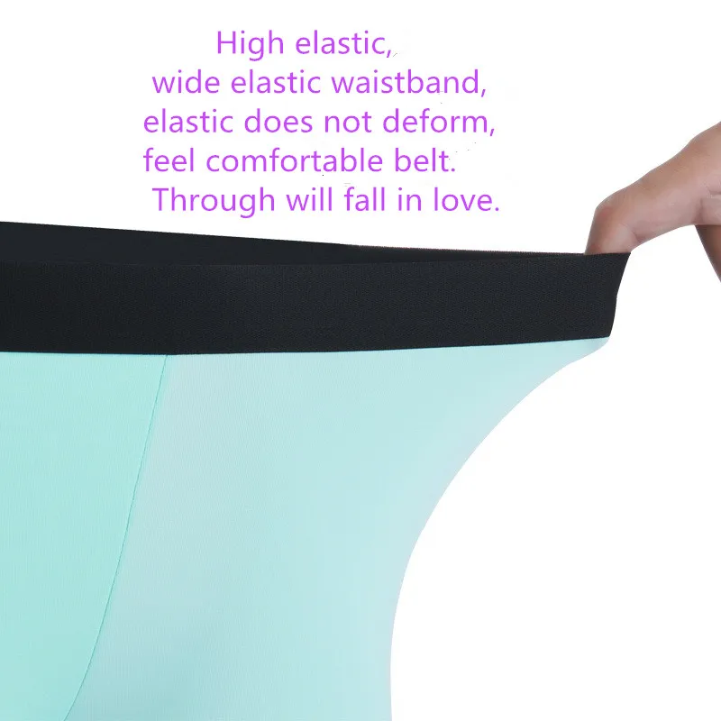 

4 Pcs/Lot Men's Ice Silk Soft And Comfortable Underwear Men Underpants