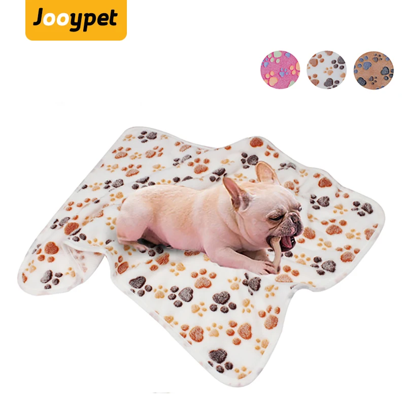 JOOYPET милое теплое одеяло для сна с принтом в виде лап собак кошек щенков флисовое