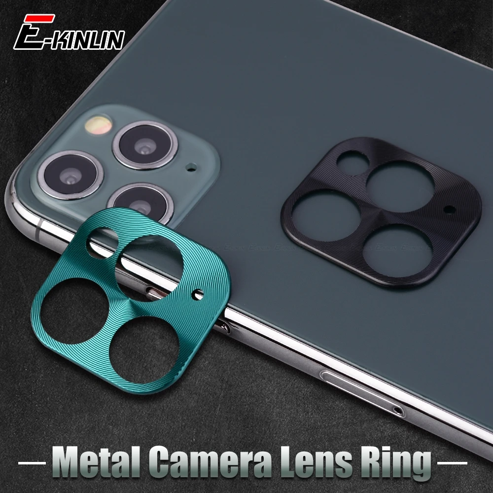 Titanium Alloy Back Camera Lens Screen Protector Cover Ring For iPhone 11 Pro Max XR X XS Max Metal Camera Protection Case