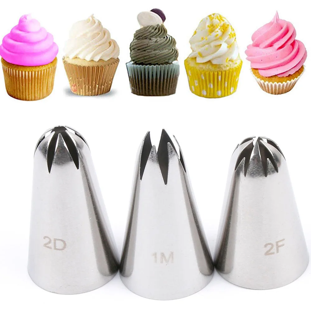 

3pcs/set Large Cream Cake Icing Piping Russian Nozzles Pastry Tips Baking Tools Confectionery Equipment Cake Decorating