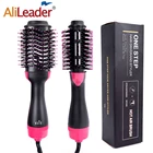 Недорогая щетка с горячим воздухом, профессиональный 3 в 1 одношаговый фен для волос, объемный электрический фен, выпрямитель для волос, плойка, расческа