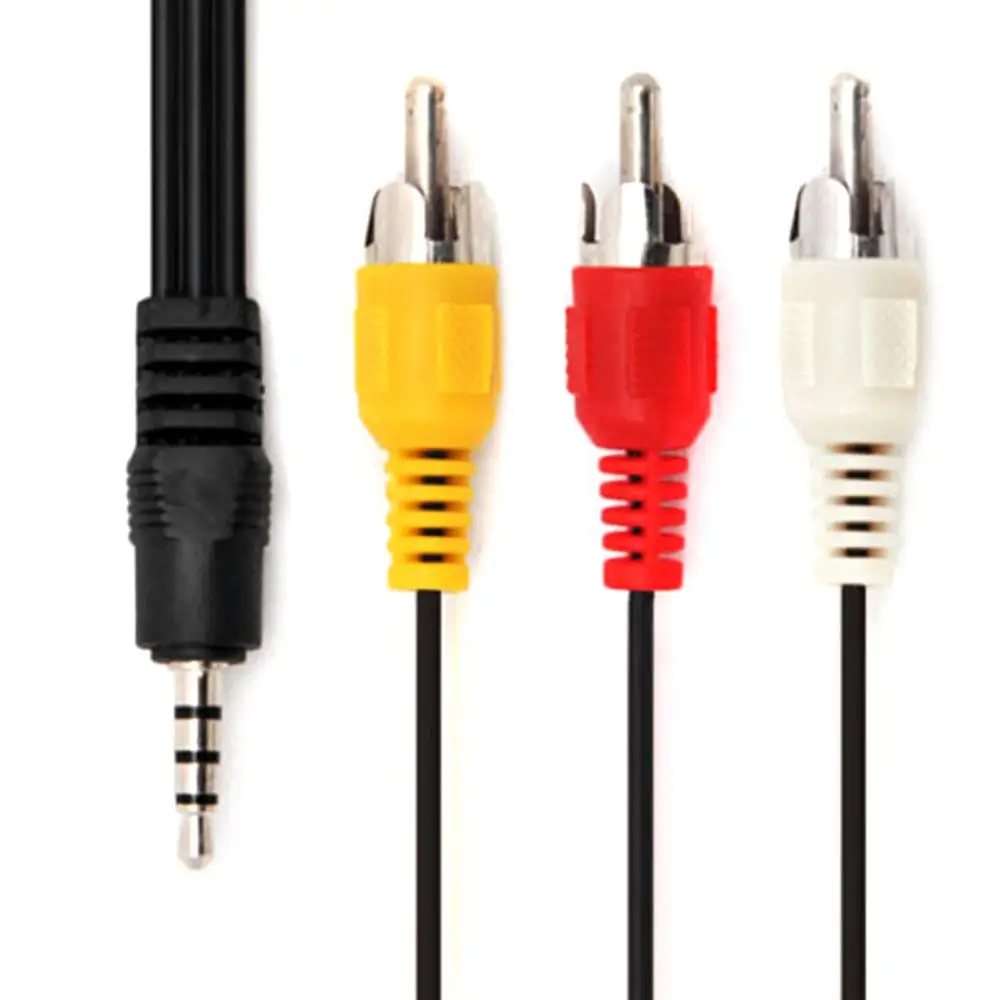 Новый 1 5 м аудио кабель 3 мм штекер 3RCA папа AV AUX стерео шнур в стандартный конвертер