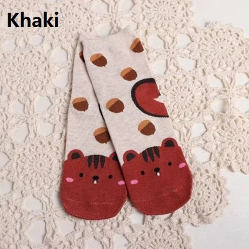 Женские хлопковые теплые длинные мягкие носки для девочек женские милые подарки