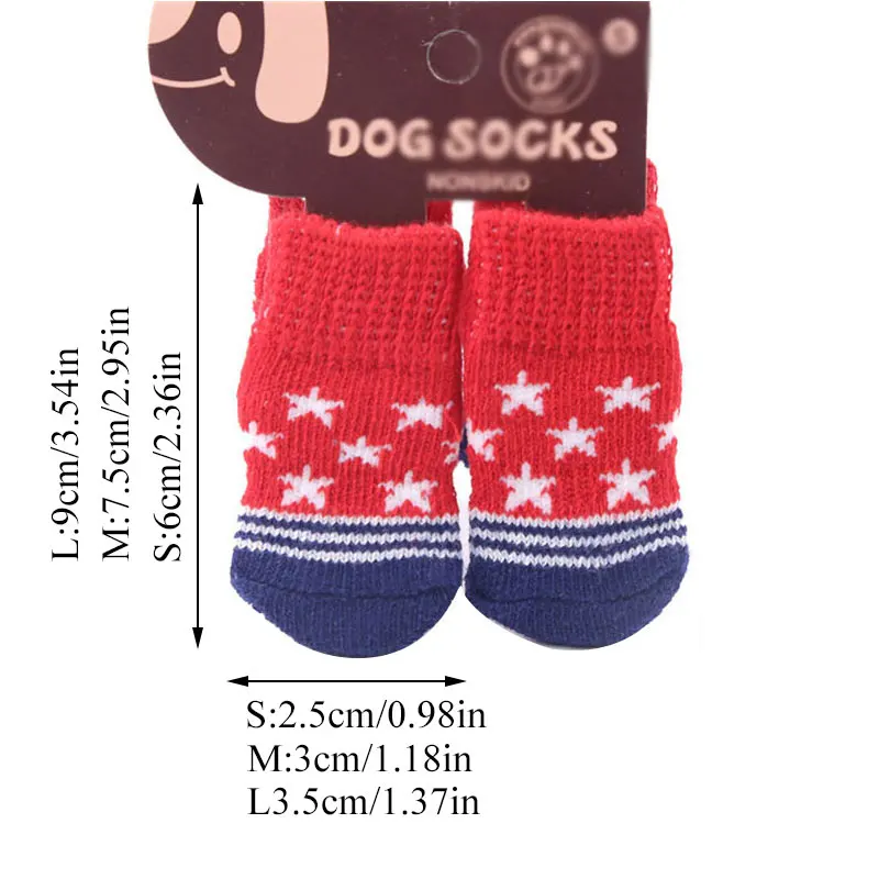 

Dog Winter Shoes Anti-Slip Knit Socks Small Pet Cat Shoes Chihuahua Shoes Thick Warm Paw Protector Dog Socks Booties Accessories