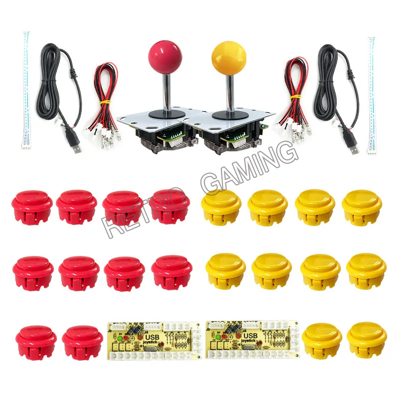 Аркада 2 игроков DIY Kit Zero Delay USB контроллер ПК к джойстику + кнопки проводка для MAME &