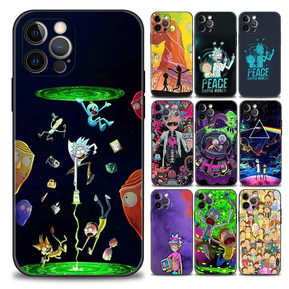 

Anime Ricks And Pic Phone Case for iPhone 11 12 13 Pro Max 7 8 SE XR XS Max 5 5s 6 6s Plus Soft Silicone Cover Coque Funda Capa