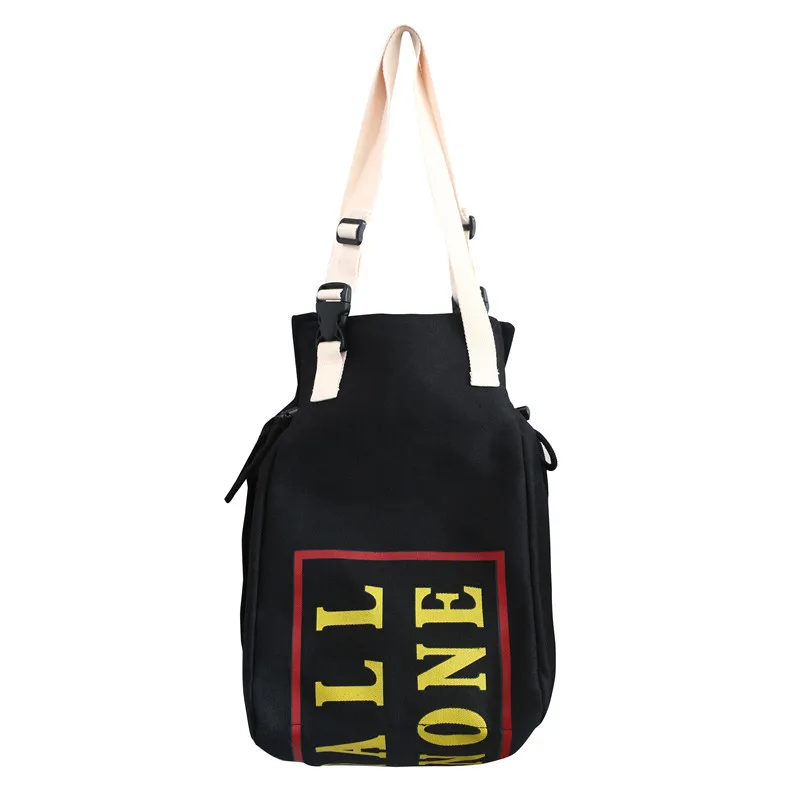 

Женская сумка через плечо, тканевая, с надписью, черного или бежевого цвета, повседневная, 2021