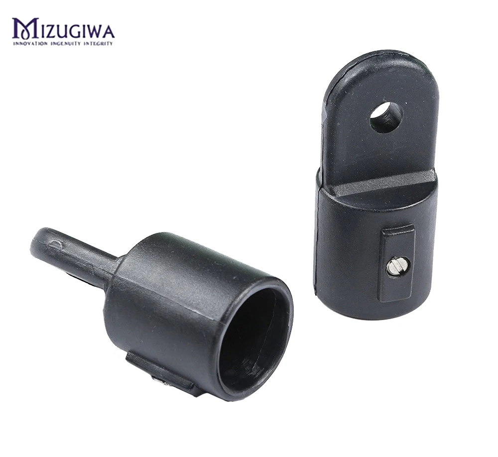 Mizugiwa 2pcs/lot Boat Bimini Fittings Top Cover Cap Eye End Nylon Black 3/4 Inch ( Inside for 1" tube) | Спорт и развлечения