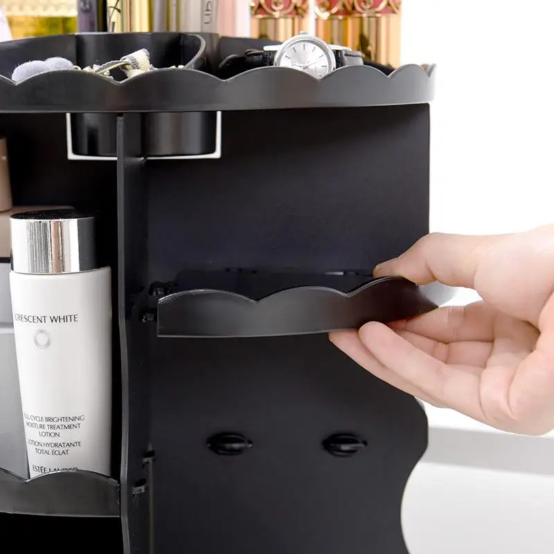 Вращающийся на 360 градусов косметический Органайзер для макияжа DIY Съемный