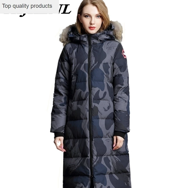 2020 Женское зимнее пуховое пальто большого размера длинный пуховик для женщин