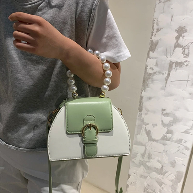 

Pearl Solid Shoulder Crossbody Messenger Bag 2021 New Women Handbags Tote Famous Ladies Luxury Design High Quality
