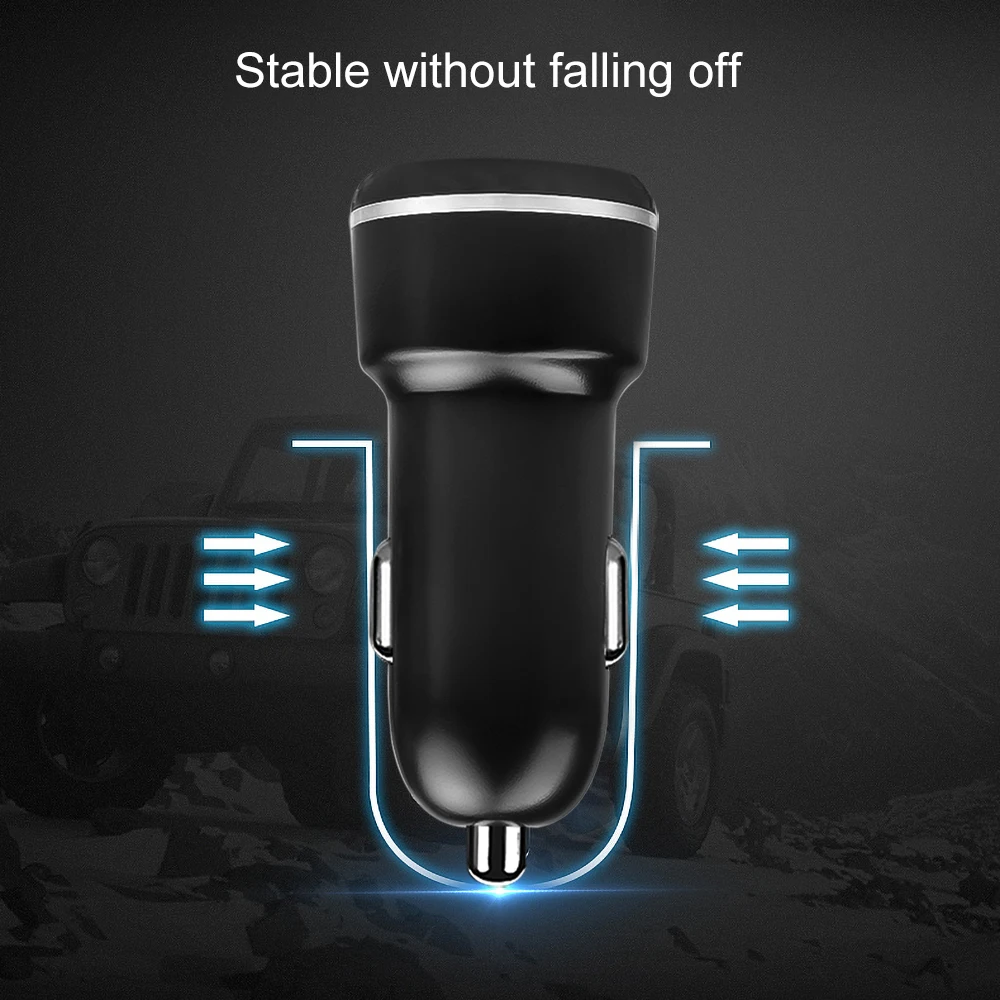 Зарядное устройство QC3.0 Тип C + USB два порта Aux автомобильное зарядное в