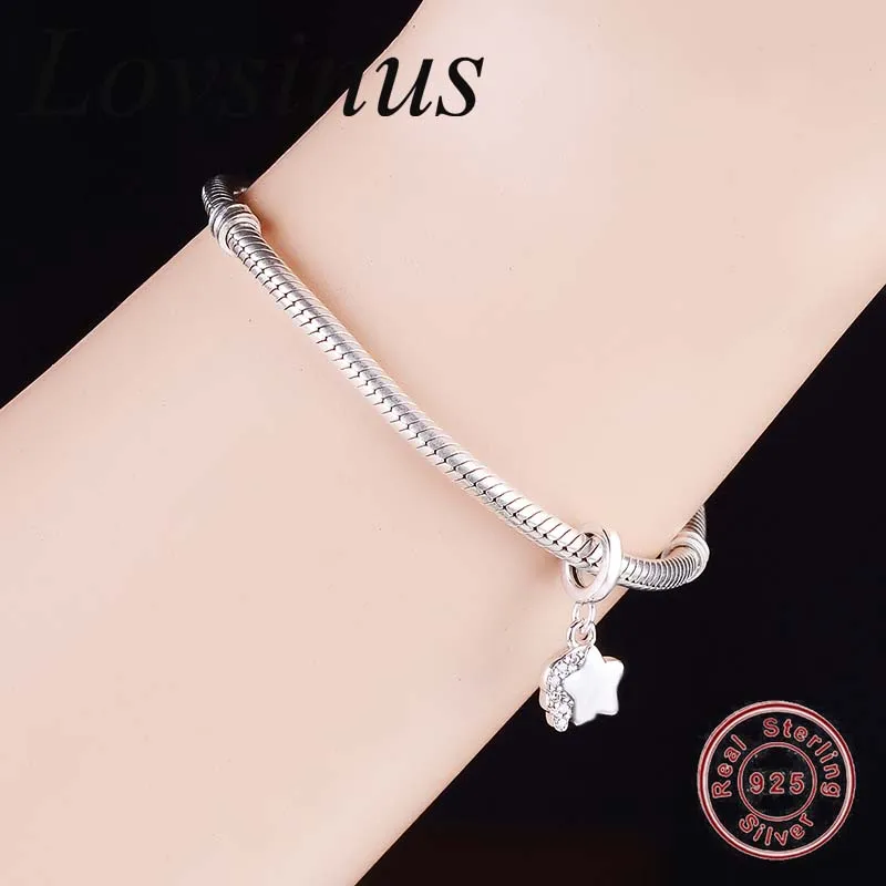 Женский браслет из серебра 100% пробы с цирконом | Украшения и аксессуары