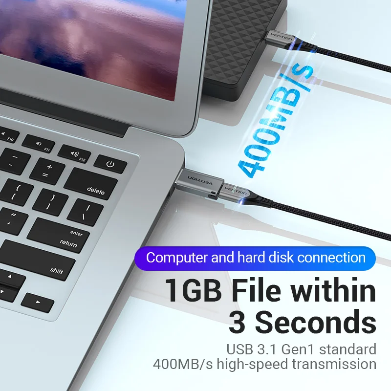 Vention USB C адаптер 3 0 папа к Type женский кабель для ноутбука Samsung Xiaomi наушники 1