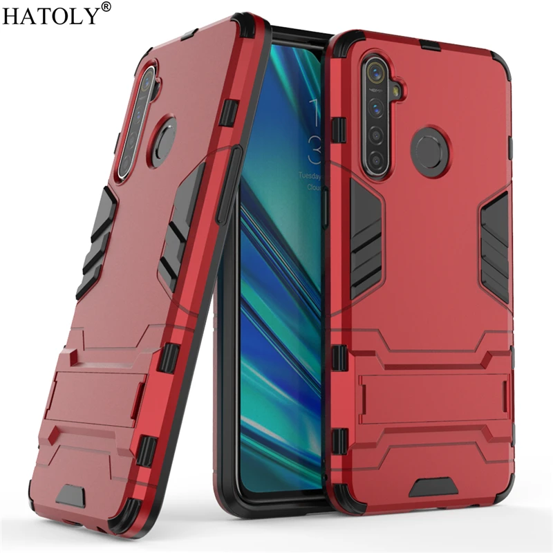 for oppo realme 5 pro case silicone robot armor shell pc tpu back phone cover for realme 5 pro protective case for realme 5 pro free global shipping