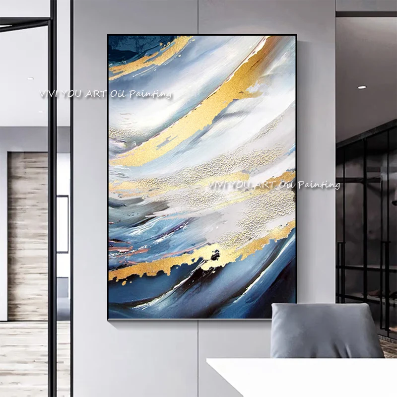 

Modern Abstract Acrylic Painting Canvas Hand Painted Oil Painting Wall Art Pictures Home caudros decoracion