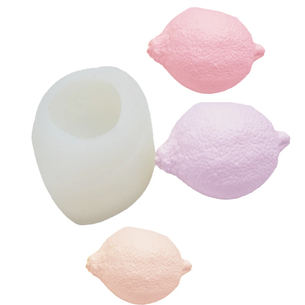 NEW 3D Handmade Lemon Shape Silicone Mould Aromatherapy Gypsum Mold Cupcake Props Fondant Candy Soap Candle |