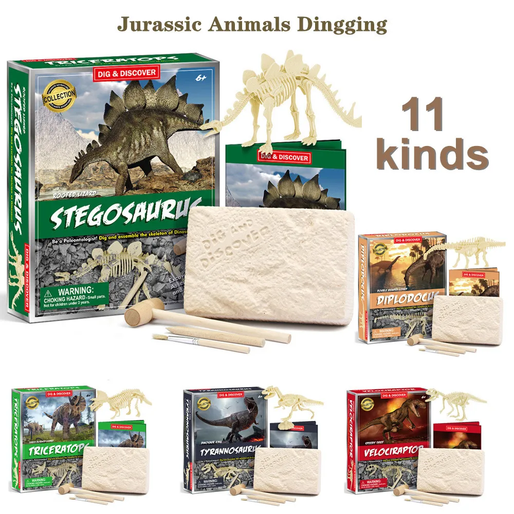 Динозавр Скелет копания/сборки игрушки раскопки скульптура Юрского периода